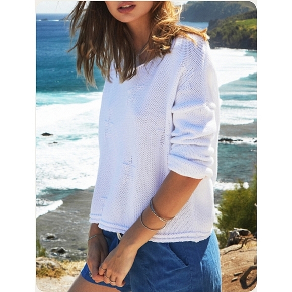 Rails Kalani Star Knit Sweater White Size XS - Picture 13 of 13